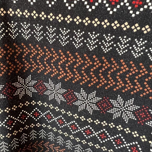 Lou & Grey Top Womens Size Large Feel Good Zip Soft Stretch Fair Isle Design - Picture 7 of 13